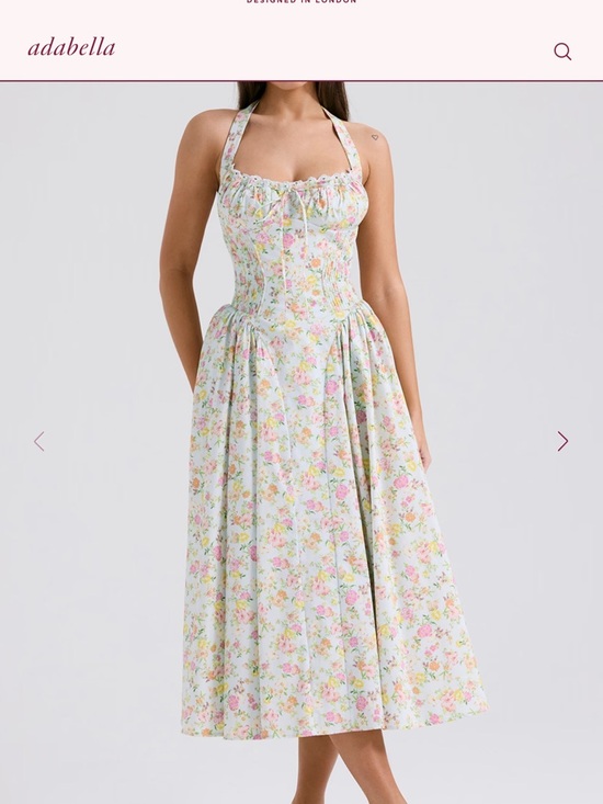 House of CB Dresses & Skirts - House of CB Pastel Floral Halter Midi Dress in Pink and Yellow regular cup